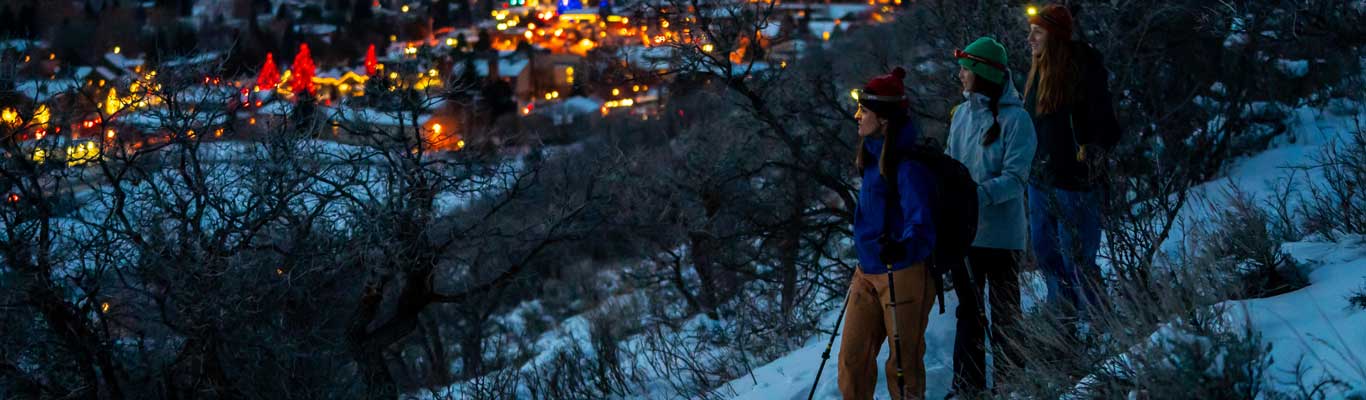 Guided Moonlight Snowshoeing Tours from White Pine Touring in Park City, UT